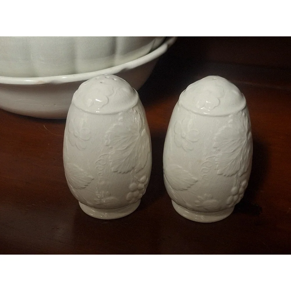 Ironstone salt and pepper shakers